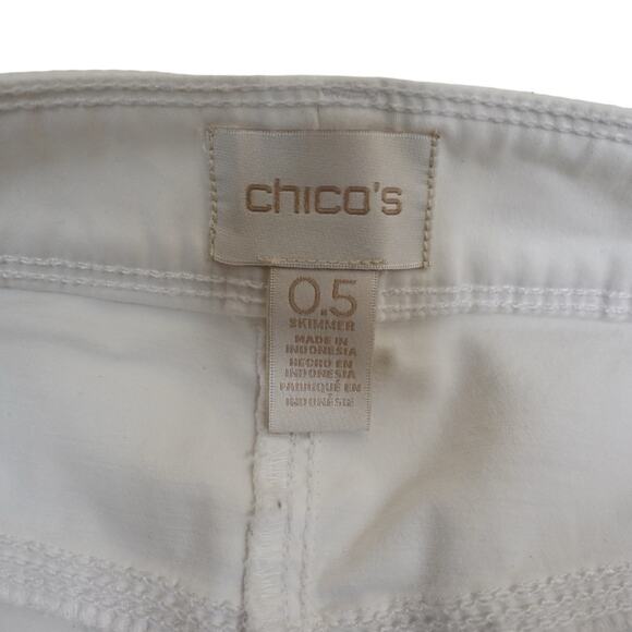 Chico's Womens 6 Chico's 0.5 Skimmer White Jeans - Picture 9 of 11